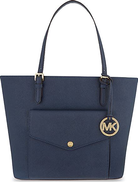 michael kors tote jet set navy|michael kors jet set large.